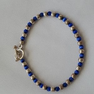 Sterling Silver and Blue Braclet